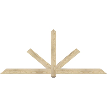 Ekena Millwork Kennewick Rough Sawn Timber Gable Bracket, Douglas Fir, 84"W x 35"H x 4"D x 4"F, 10/12 Pitch GBW084X35X0404KEN00RDF
